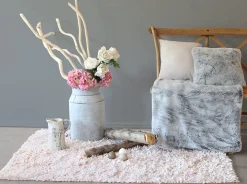 Plaid tendance en imitation fourrure (130x160 cm - Gris Foncé)