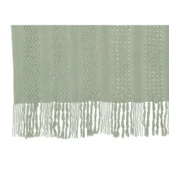 Plaid tricot en textile vert 143x195x1 cm