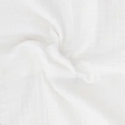 Plaid 180x240 cm en mousseline de coton collection PAROS blanc neige