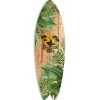 Planche de surf déco, impression alu-dibond, décoration murale, déco surf, Planche de surf déco Summer Vibes, 100x30 cm