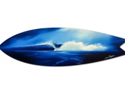 Planche de surf déco The Perfect Wave, DECLINA, planche surf decorative, impression sur alu-dibond, deco murale, 100x30 cm