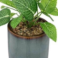 Plante artificielle - pot en céramique - H16 cm - Atmosphera