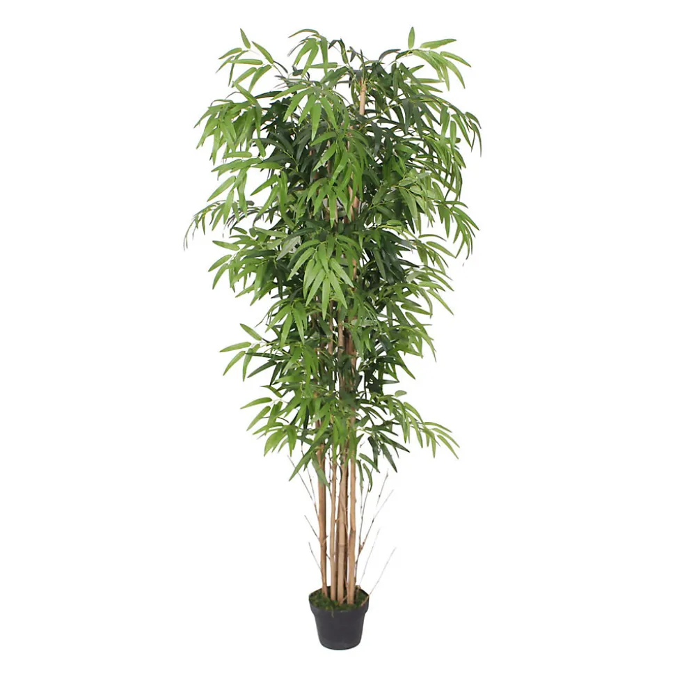 Plante artificielle Bambou Rebecca Mobili Jauda 180x50x50 Polyester Bois de Bambou Vert Marron