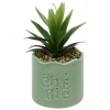 Plante artificielle en pot Cheri 13x10cm- Vert- Atmosphera