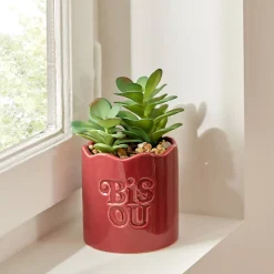 Plante artificielle en pot Cheri 13x10cm- Vert- Atmosphera