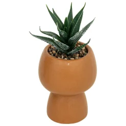 Plante artificielle Livy pot céramique H17cm- Noir- Atmosphera
