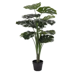 Plante Artificielle Monstera, Vert, Polyéthylène, 17x18x90 cm, Seven Design