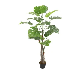 Plante artificielle Monstera Rebecca Mobili Merah 155x50x50 PEVA Polyéthylène Vert Marron