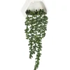 Plante artificielle murale tombante - pot en ciment - H45 cm - Atmosphera