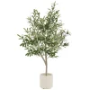 Plante artificielle olivier ML-Design 150 cm avec tronc et feuillage réaliste intérieur et extérieur