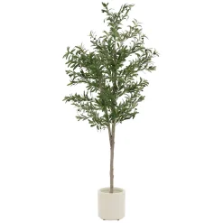 Plante artificielle olivier ML-Design 180 cm avec tronc et feuillage réaliste intérieur et extérieur