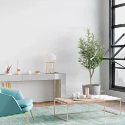 Plante artificielle Olivier Rebecca Mobili Thoka 120x35x35 Polyester Bois Vert Marron
