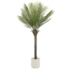 Plante artificielle palmier ML-Design 150 cm tropicale avec pot decor pour intérieur et extérieur