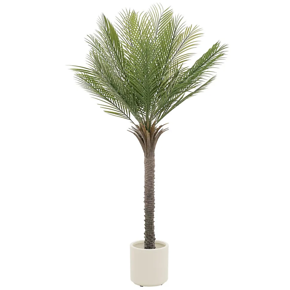 Plante artificielle palmier ML-Design 150 cm tropicale avec pot decor pour intérieur et extérieur