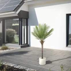 Plante artificielle palmier ML-Design 150 cm tropicale avec pot decor pour intérieur et extérieur