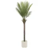 Plante artificielle palmier ML-Design 180 cm tropicale avec pot decor pour intérieur et extérieur
