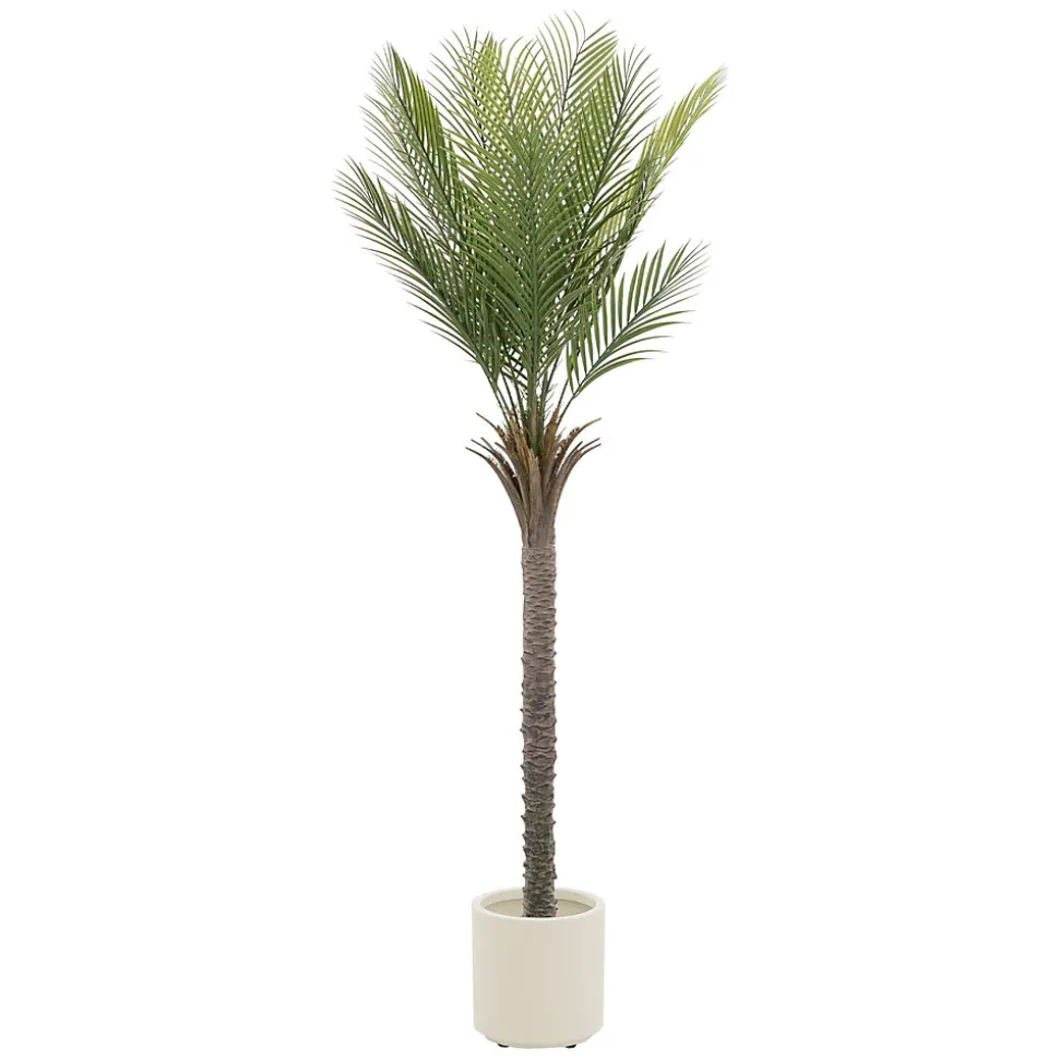 Plante artificielle palmier ML-Design 180 cm tropicale avec pot decor pour intérieur et extérieur