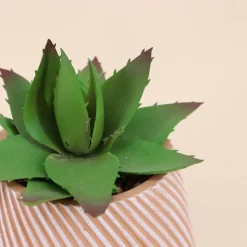 Plante grasse artificielle pot en céramique 13x10cm