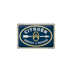 Plaque décorative en métal en relief 30x20 cm Citroën Service