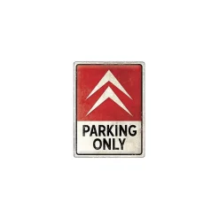 Plaque décorative en métal en relief 40x30 cm Citroën Parking Only