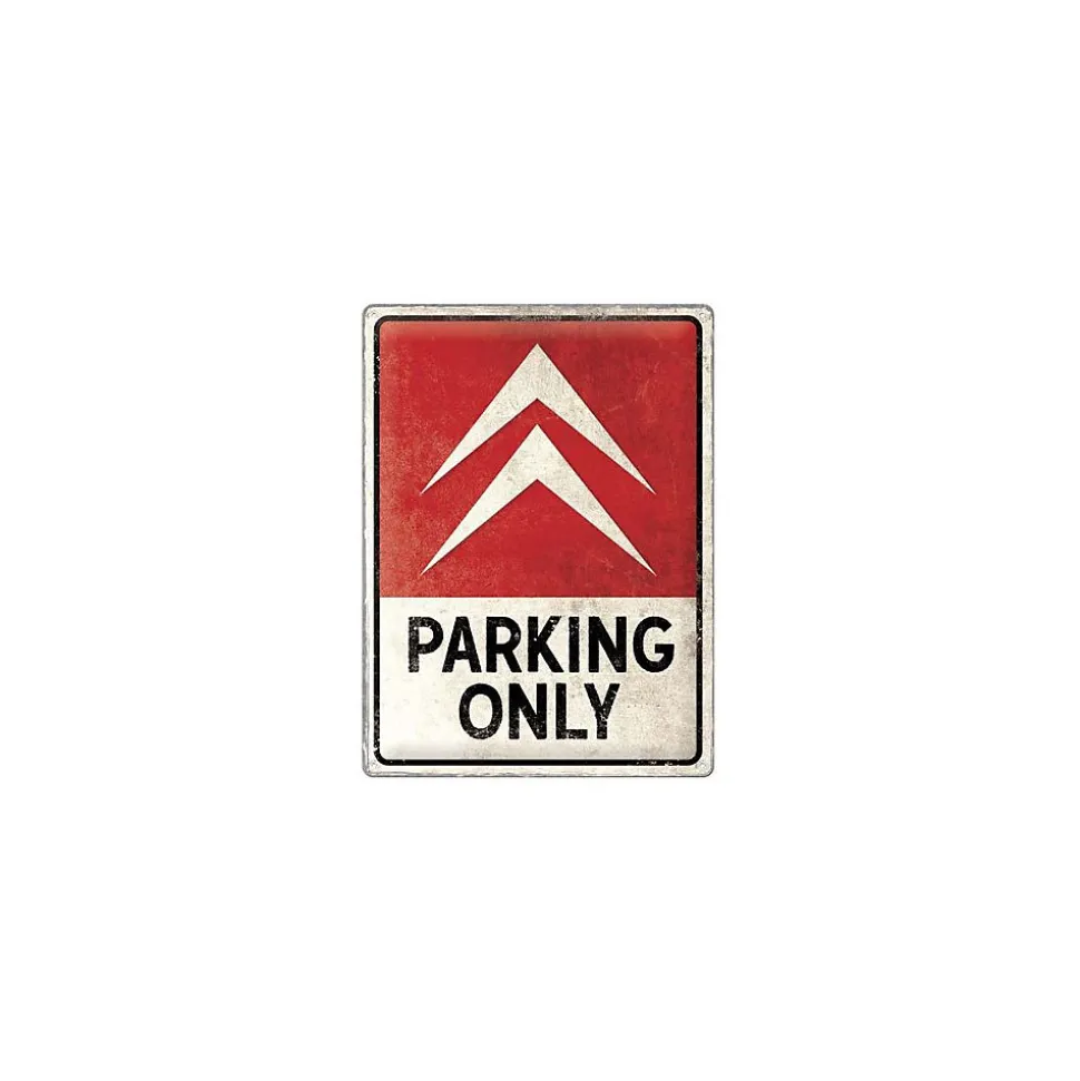 Plaque décorative en métal en relief 40x30 cm Citroën Parking Only
