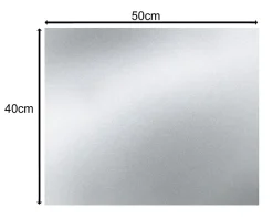 Plaque magnétique adhésive effaçable argent L.50 x H.40 cm