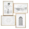 Pêle - mêle "Moly" - bois et verre - 4 photos - Blanc- Atmosphera
