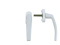 Poignée alu blanc pour fenêtre pvc blanc