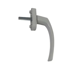 Poignée aluminium pour fenêtre bois argent RAL 9006