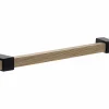 Poignée Beam 192mm chêne laqué/noir mat