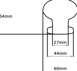 Poignée bouton de Porte en Aluminium D60 mm - couple complet - Laiton poli- lot de 6 boutons