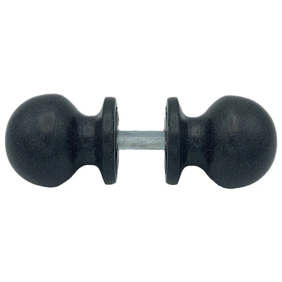 Poignée bouton de porte ronde Hardwarexchange D50 mm gris antique lot de 6 couples