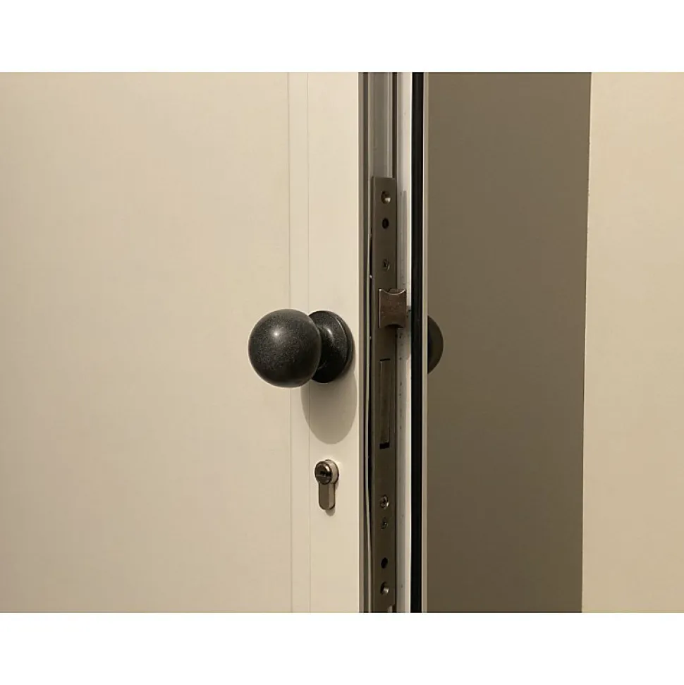 Poignée bouton de porte ronde Hardwarexchange D50 mm gris antique lot de 6 couples