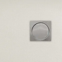 Poignée cuvette encastrée carrée grise avec tire-doigt pour porte coulissante