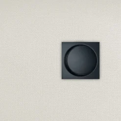 Poignée cuvette encastrée carrée noire pour porte coulissante