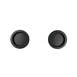 Poignée cuvette encastrée ronde noire pour porte coulissante