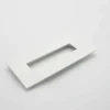 Poignée cuvette rectangulaire de meuble en zamac 155x73 mm BLANC MAT Lot de 3