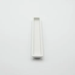 Poignée cuvette rectangulaire de meuble en zamac 240X25 mm BLANC MAT RAL 9003