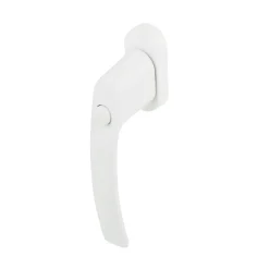 Poignée de fenêtre avec bouton-poussoir Miniac PVC blanc l.2,9 x H.15,4 x P.6 cm