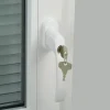 Poignée de fenêtre avec clé Minia PVC blanc l.2,9 x H.15,4 x P.6 cm