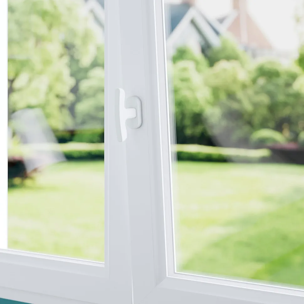 Poignée de fenêtre Irvil GoodHome blanc mat L.104.5 mm
