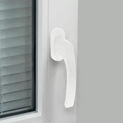 Poignée de fenêtre Minia PVC blanc l.2,9 x H.15,4 x P.6 cm