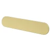 Poignée de meuble arrondi GoodHome Minzh aluminium effet laiton satin doré l.121mm x l.25mm x H. 16mm entraxe 96mm