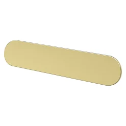 Poignée de meuble arrondi GoodHome Minzh aluminium effet laiton satin doré l.121mm x l.25mm x H. 16mm entraxe 96mm