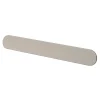 Poignée de meuble arrondi GoodHome Minzh aluminium effet nickel satin gris l.185mm x l.25mm x H. 16mm entraxe 160mm