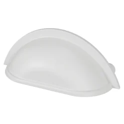 Poignée de meuble demi-ronde GoodHome Govlin mat blanc l.81mm x l.30mm x H. 30mm entraxe 64mm