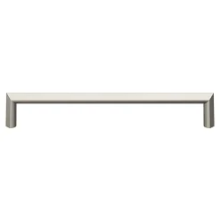 Poignée de meuble Droit GoodHome Keri effet nickel satin gris l.170mm x l.11mm x H. 27mm entraxe 160mm