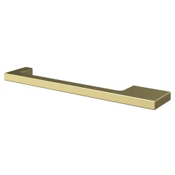 Poignée de meuble Droit GoodHome Skej aluminium effet laiton satin doré l.158mm x l.7mm x H. 30mm entraxe 128mm
