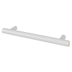 Poignée de meuble en T GoodHome Dizel acier mat blanc l.168mm x l.12mm x H. 35mm entraxe 128mm