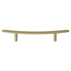 Poignée de meuble en T GoodHome Meham effet laiton doré l.220mm x l.20mm x H. 35mm entraxe 128mm